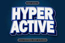 Hyper Active Editable Text Effect 3 Dimension Modern Style
