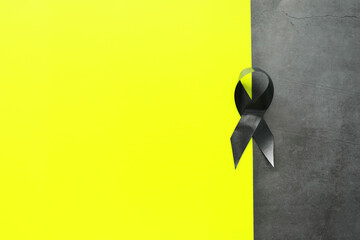 Wall Mural - Colored ribbon symbol. Symbol of struggle. Background with ribbon.