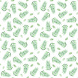 © Fedulova_art - Watercolor seamless pattern of tropical palm leaves. Green branches and leaves of tropical plants. suitable for fabric, digital paper and scrapbooking