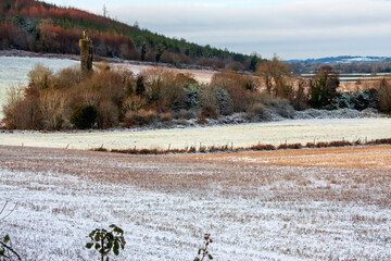 Wall Mural - Coolnamuck Castle in winter scenery