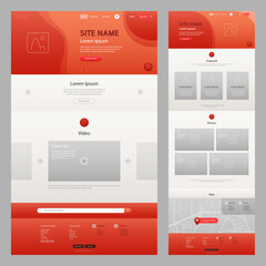 Wall Mural - Website Template Red