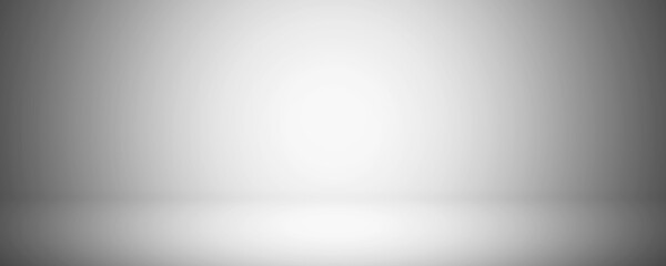 White and gray gradient studio and showroom background