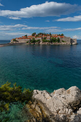 Wall Mural - Montenegrin picturesque island of St. Stephen in the Adriatic Sea