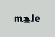 mole logo with a lettering mole with a mole sticking out of the letter 
