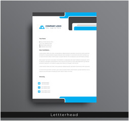 Wall Mural - modern creative & clean business style letterhead bundle of your corporate project design. set to pr