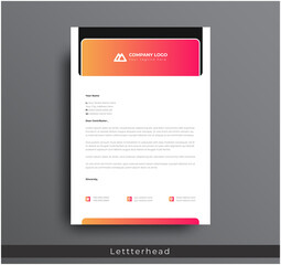 Wall Mural - modern creative & clean business style letterhead bundle of your corporate project design. set to pr
