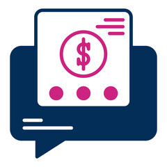 Wall Mural - chat icon and financial report on transparent background