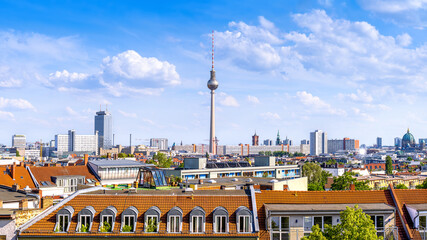 Wall Mural - panoramic view at the skyline of berlin