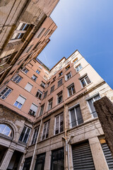 Poster - Cour intérieure quartier de la Croix-Rousse à Lyon