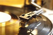 Vinyl Dj Turn Table Playback Music, Close Up Photo, Selective Focus
