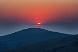 Fototapeta Kawa jest smaczna - Mountains on sunset