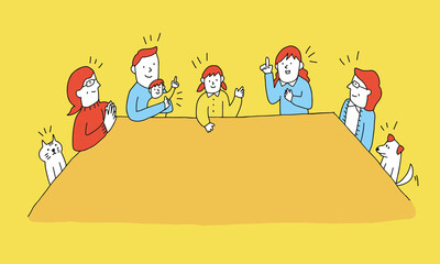 Illustration Of Grandfather And Granddaughter Talking And Laughing On The Phone Illustrations From Dibustock Children S Stories Illustration Experts