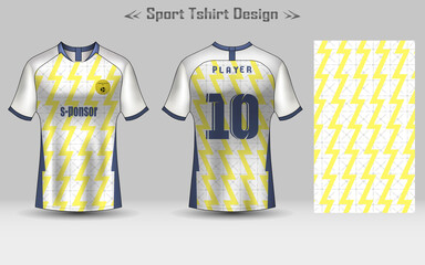 Wall Mural - Football Jersey Geometric Pattern Mockup Template Sport T-shirt Design