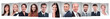 © ASDF - panoramic collage of portraits of successful business people