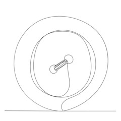 Wall Mural - button for clothes drawing by one continuous line, sketch vector