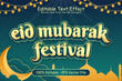 © Valiant15 - Eid Mubarak Festival Editable Text Effect 3 Dimension Emboss Modern Style
