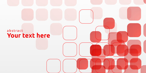 Sticker - Red rectangle shape. red square background. Dynamic red background