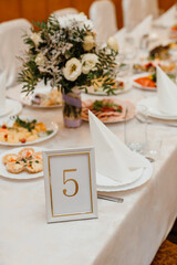 table setting for a wedding reception