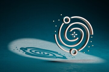 Poster - Beautiful abstract illustrations Galaxy and start symbol icon on a dark blue background. 3d rendering illustration. Space exploration..