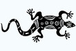 designs for graphic resources of lizards or lizards with ethnic motifs