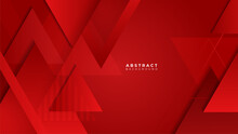 Abstract Red Banner Geometric Shapes Light Silver Technology Background Vector. Modern Diagonal Presentation Background.