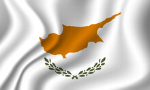 Flag Of Cyprus. National Symbol In Official Colors. Template Icon. Abstract Vector Background