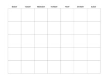 Blank Calendar, Printable Blank Monthly Calendar
