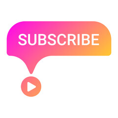 Wall Mural - subscribe social media video player channel, icon drawing