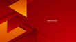 © Badr Warrior - Abstract red orange banner geometric shapes vector technology background, for design brochure, website, flyer. Geometric red orange geometric shapes wallpaper for poster, presentation, landing page