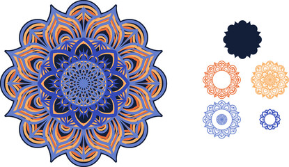mandala design. this design consists of several layers. you can change the color and size of the des