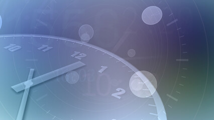 Wall Mural - time flow images with analog clock background.
