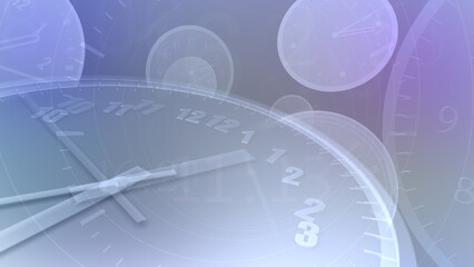 Wall Mural - time flow images with analog clock background.