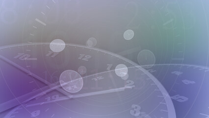 Wall Mural - time flow images with analog clock background.
