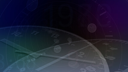 Wall Mural - time flow images with analog clock background.