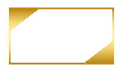 Sticker - gold simple rectangle frame
