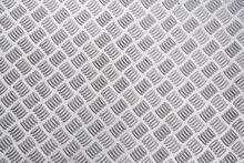 Seamless Metal Floor Plate With Diamond Pattern, Anti Slip Stainless Steel Sheet And Plate, Ribbed Metal Sheet, Silver Metal Grip Texture, Aluminum Notched Sheet               