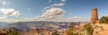 Panoramic Views From The Rim Of Grand Canyon In Arizona, USA. 