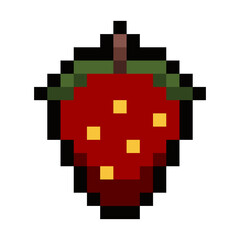 Canvas Print - pixel strawberry
