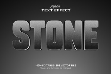 Wall Mural - Editable text effect, Black background, Stone text
