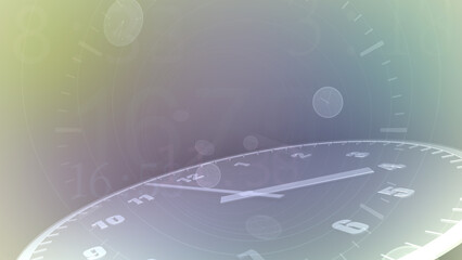 Wall Mural - time flow images with analog clock background.
