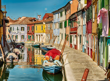 Quiet Canal In Burano