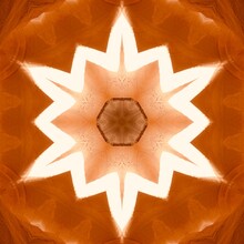 Brown Mandala Background With Geometric Pattern