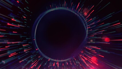 Wall Mural - Abstract black hole surrounded by flying stars. Motion. Supermassive black hole in outer space and flying asteroids.