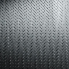 Diamond plate metal background. Brushed metallic texture. 3d rendering