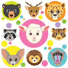 Poster - Cute animals seamless pattern