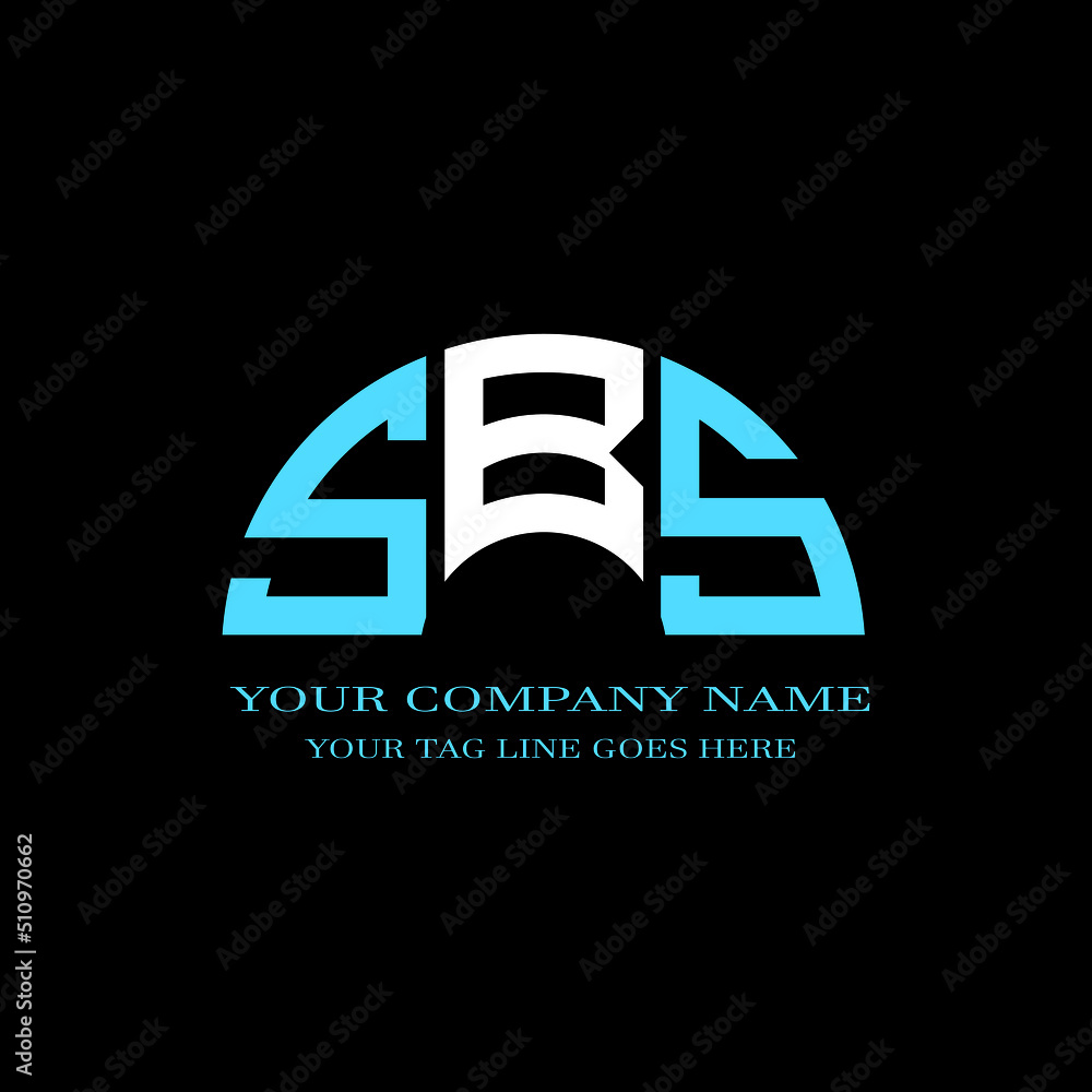 SBS letter logo creative design with vector graphic