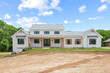 Brand new construction farmhouse style white home exterior