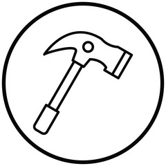 Sticker - Hammer Icon Style