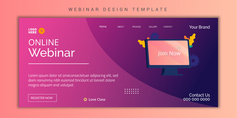 Digital marketing business live webinar and corporate social media post template