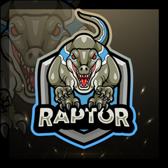 Poster - Raptor mascot. esport logo badge